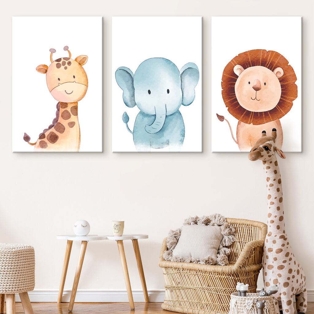 Safari à l’aquarelle dans un intérieur
