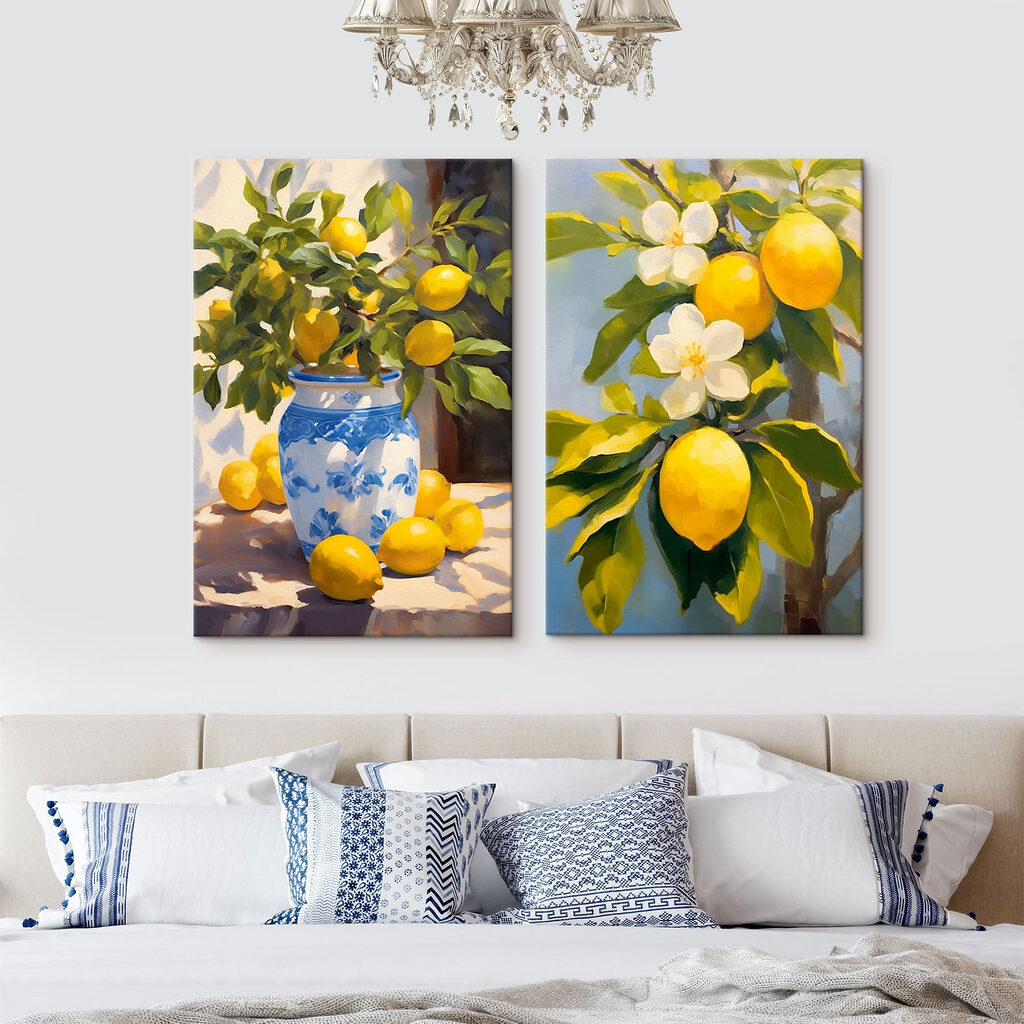 Fleurs de citronnier dans un intérieur