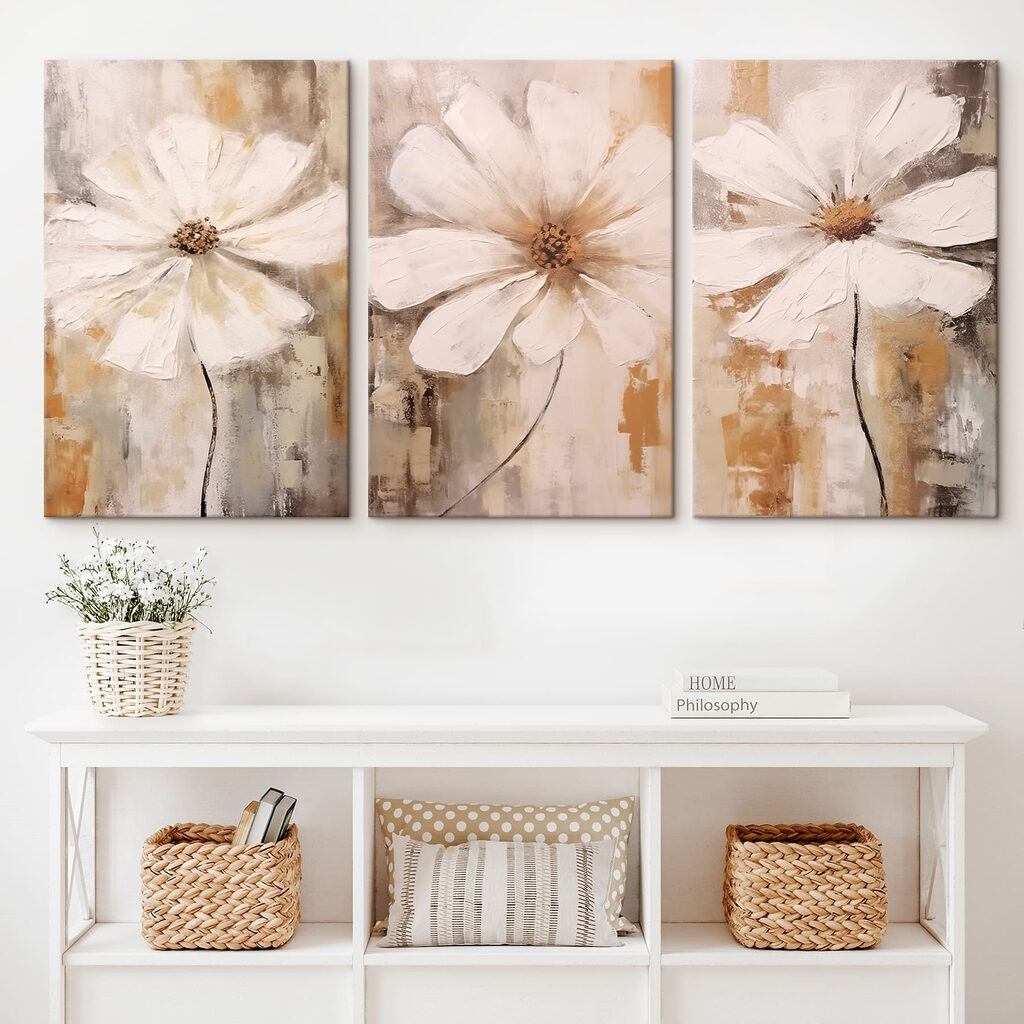 Fleurs baignées de lumière dans un intérieur