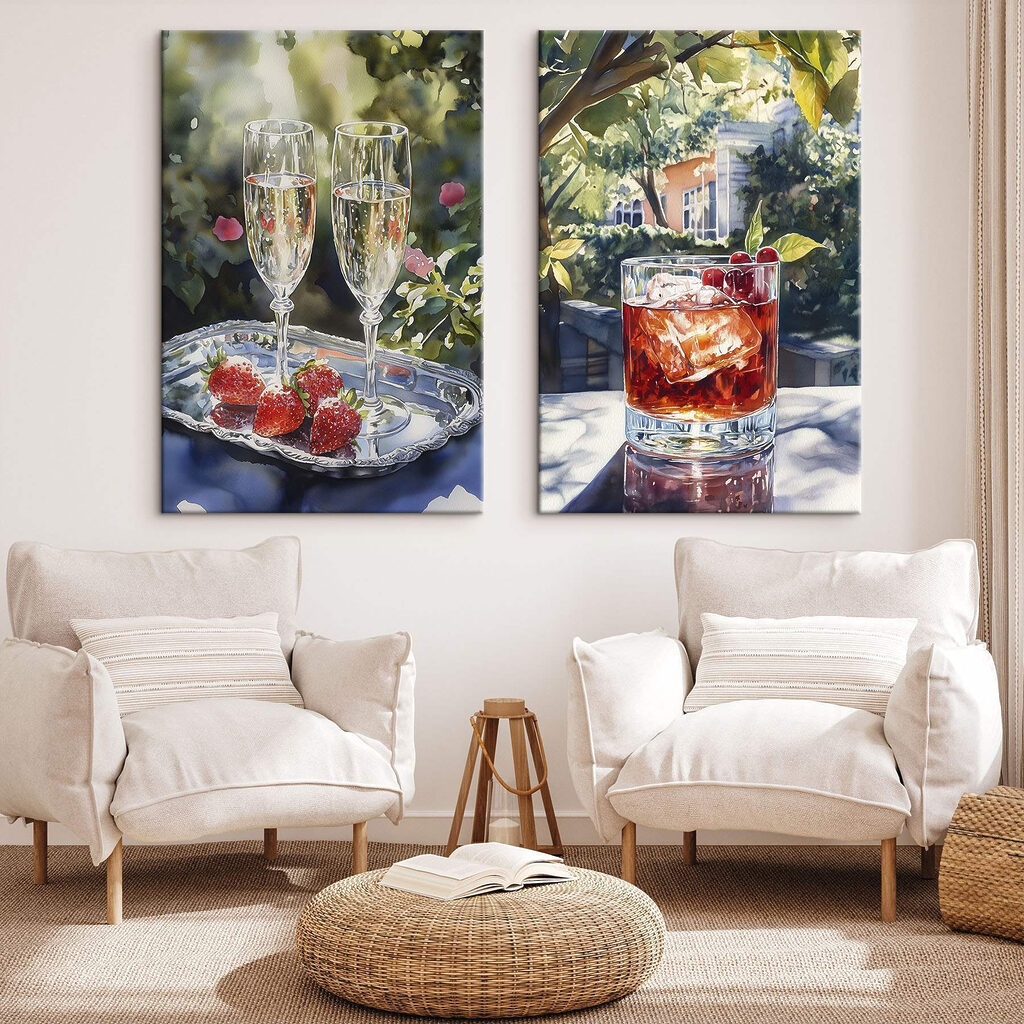 L’été dans un verre dans un intérieur