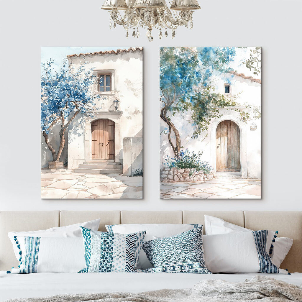 Portes sous les fleurs dans un intérieur
