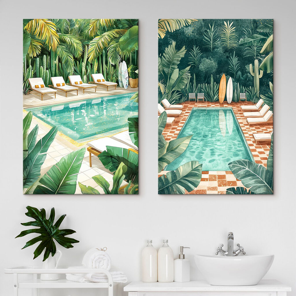 Plongeon tropical dans un intérieur