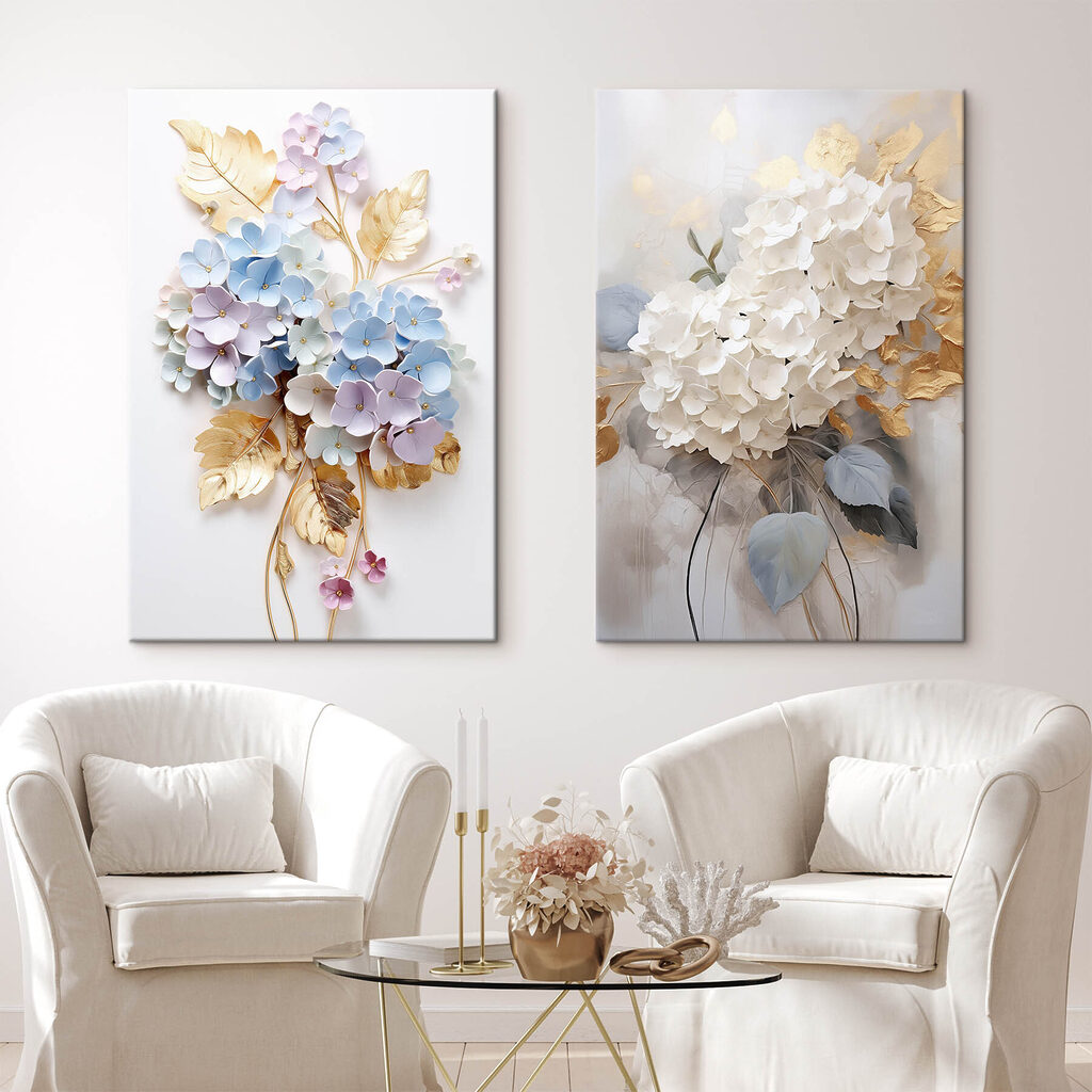 Bouquets raffinés dans un intérieur