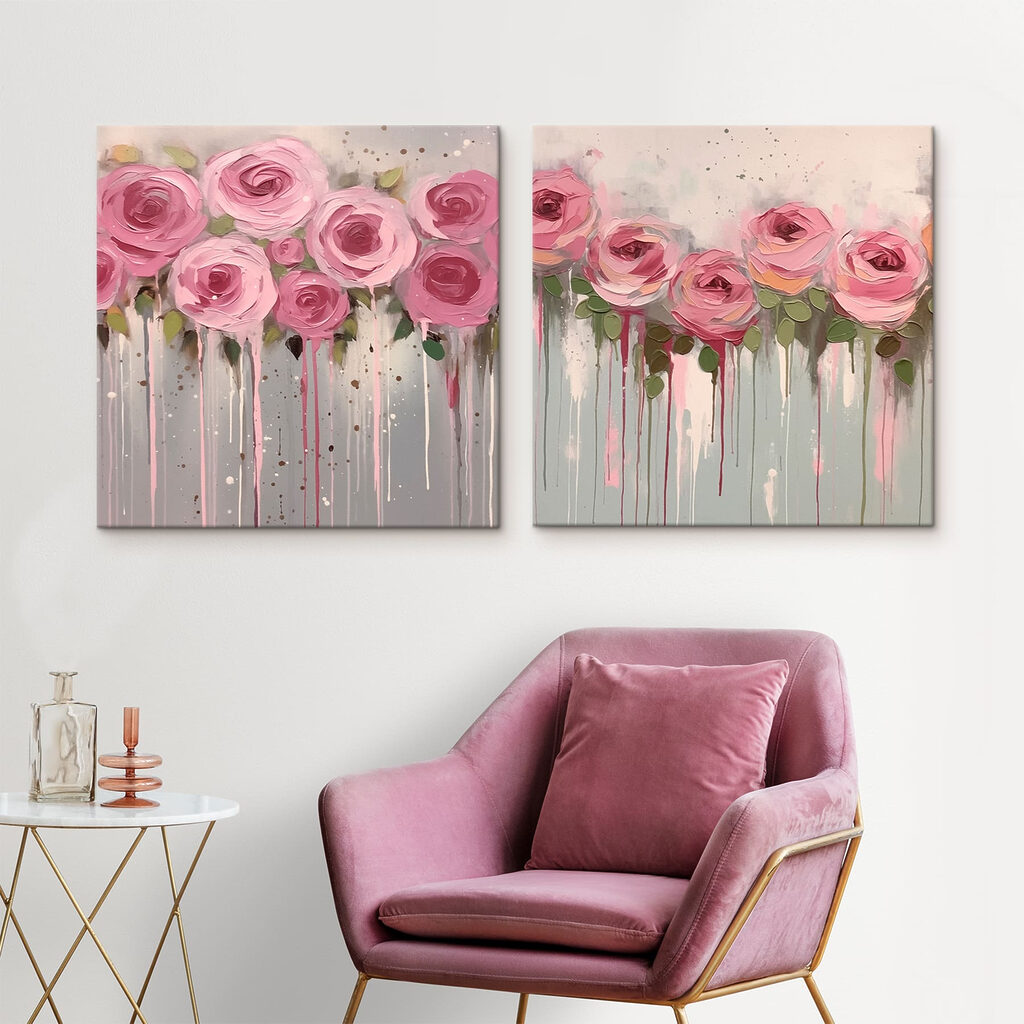 Roses alignées — intérieur 1