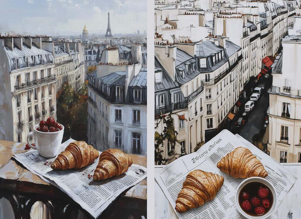 Petit-déjeuner parisien — motif complet