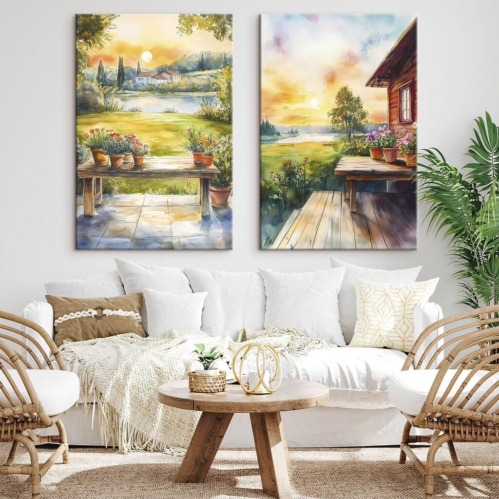 Matin à la campagne dans un intérieur