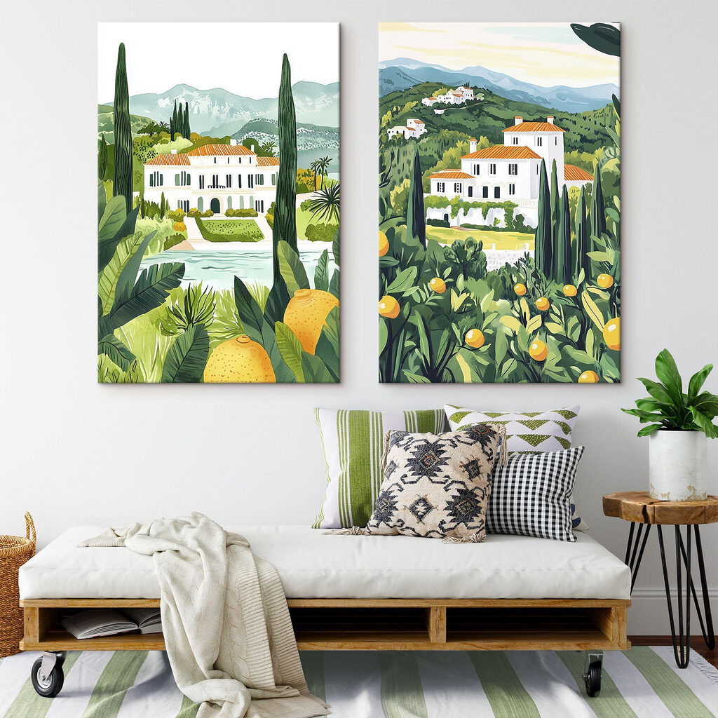 Villa dans les collines dans un intérieur
