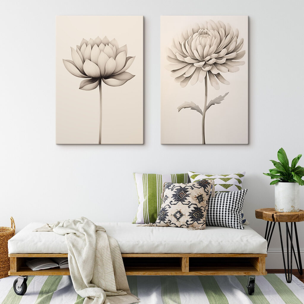 Dessin floral épuré — intérieur 2