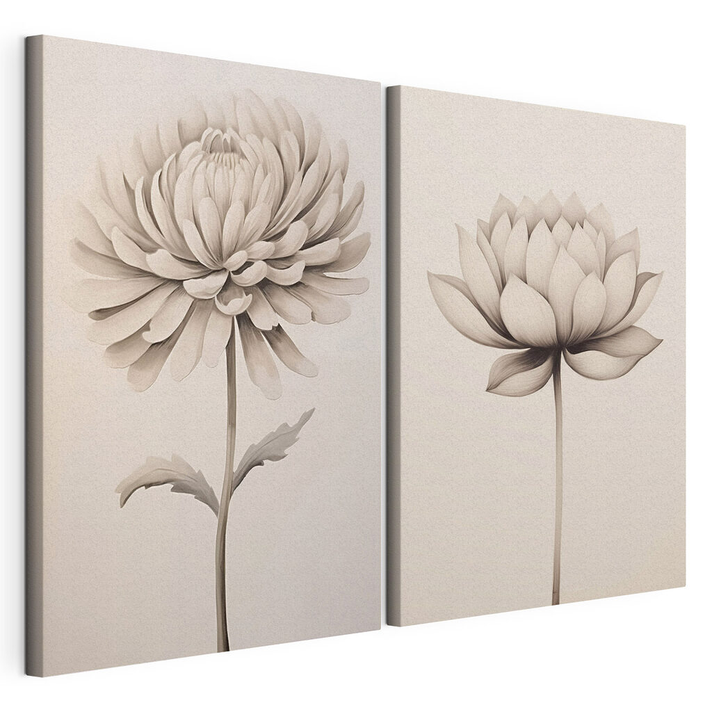 Dessin floral épuré — vue du produit