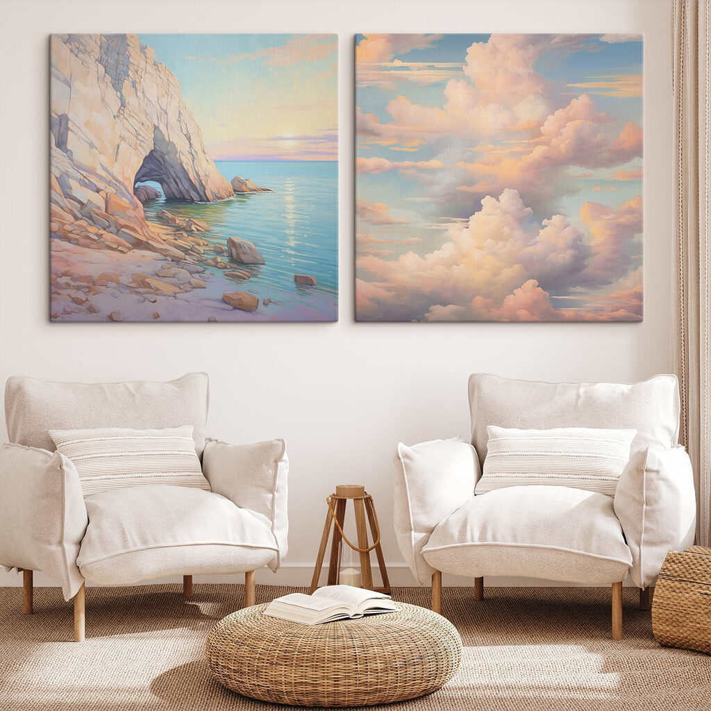 Côte rocheuse et nuages — intérieur 2