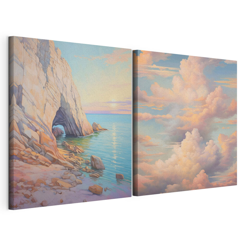 Côte rocheuse et nuages — vue du produit