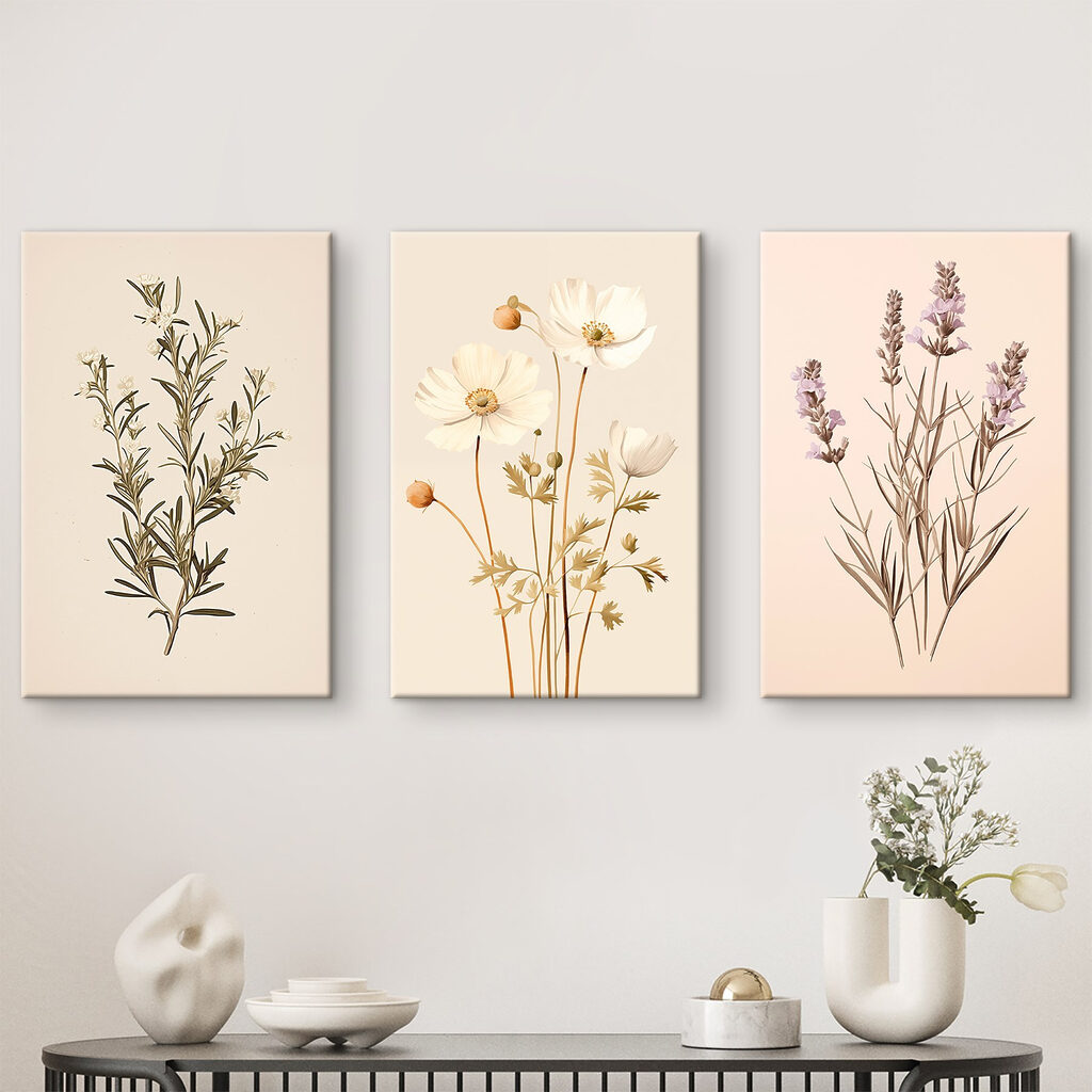 Petit herbier dans un intérieur