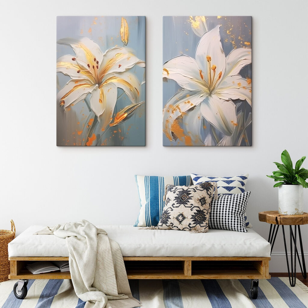 Fleurs blanches éclatantes — intérieur 1