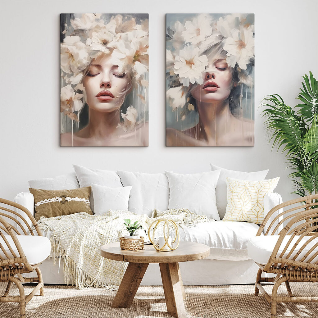 Deux visages fleuris — intérieur 1