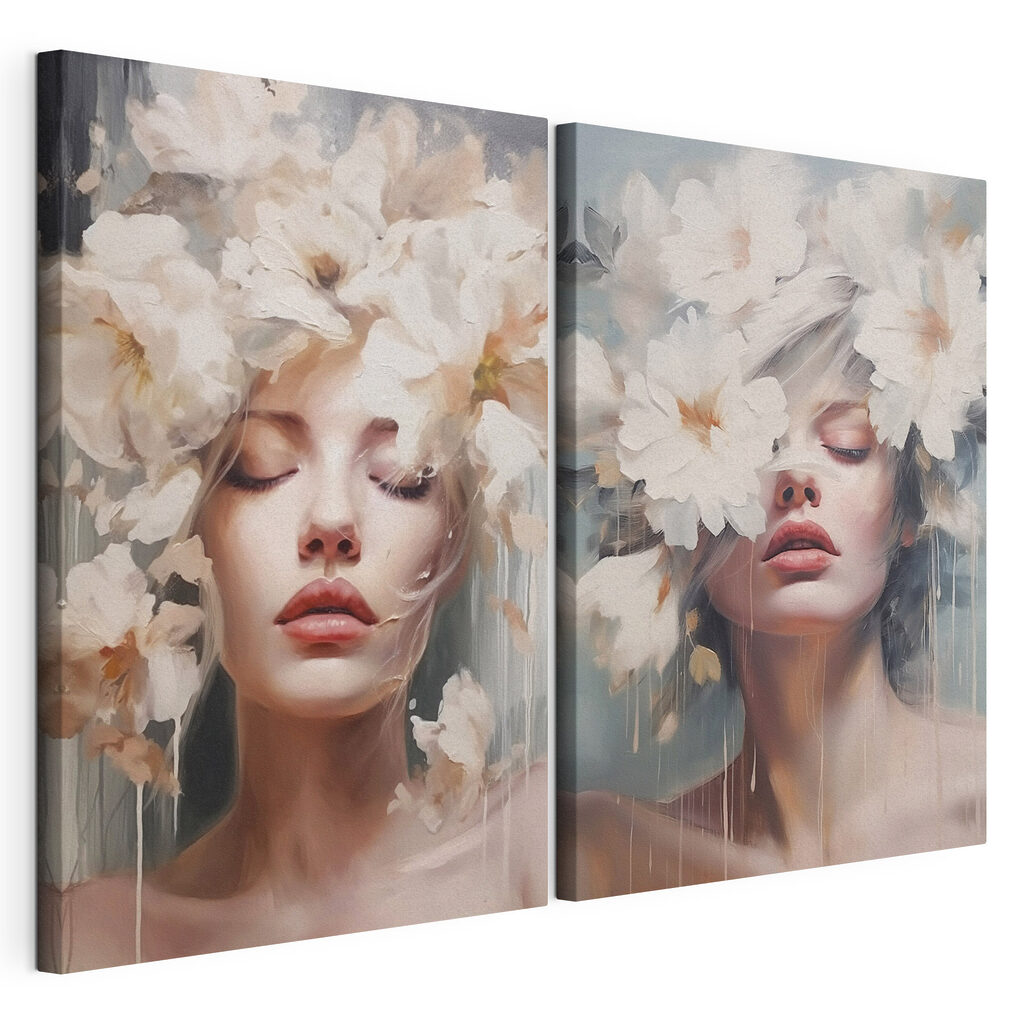 Deux visages fleuris — vue du produit