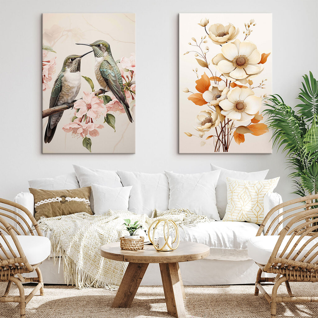Oiseaux et fleurs — intérieur 1