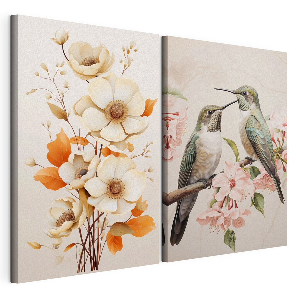 Oiseaux et fleurs — vue du produit