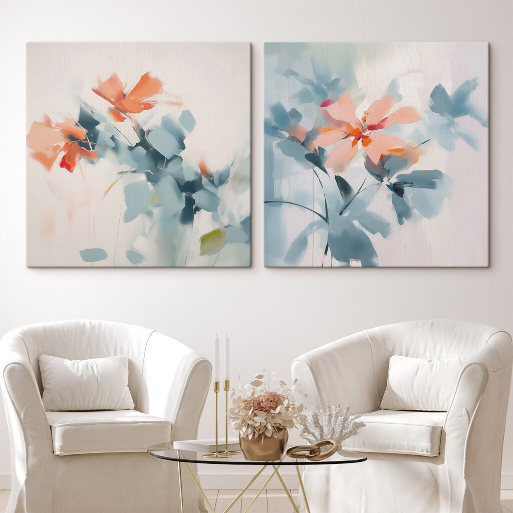 Fleurs et feuilles fondues — intérieur 1