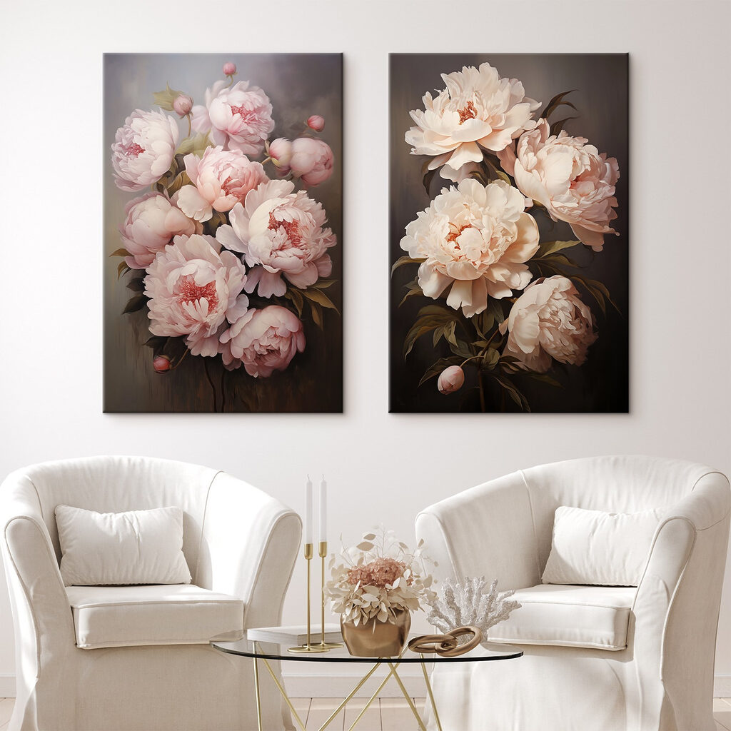 Pivoines sur fond sombre — intérieur 2