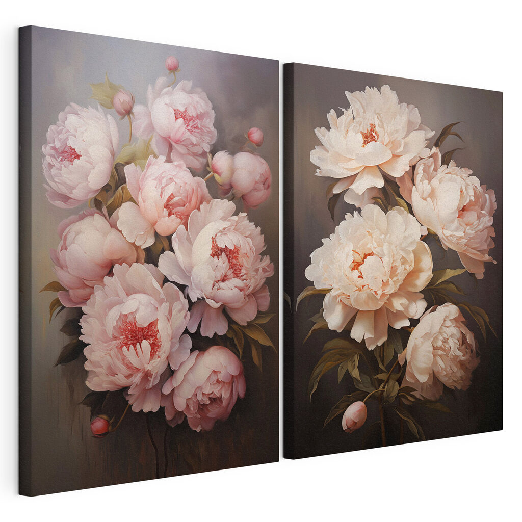 Pivoines sur fond sombre — vue du produit