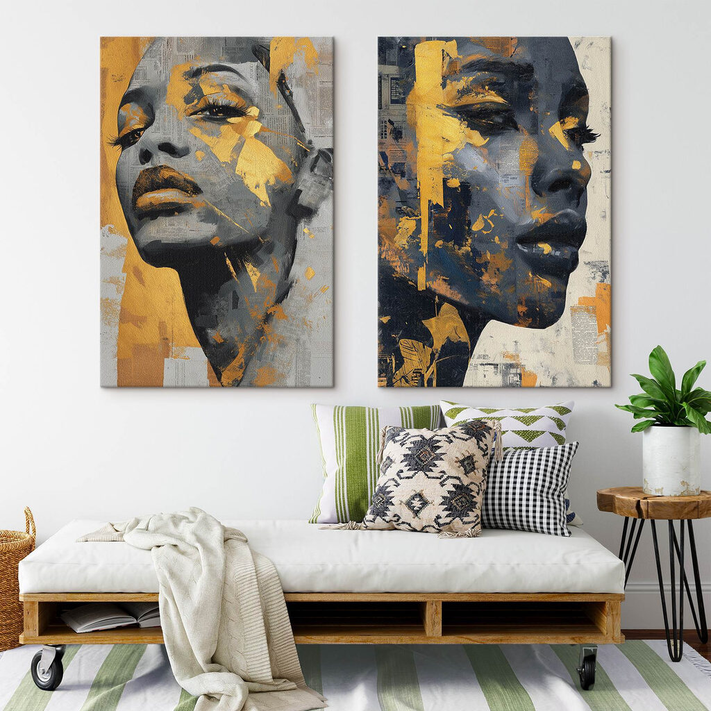 Visages en collage — intérieur 1