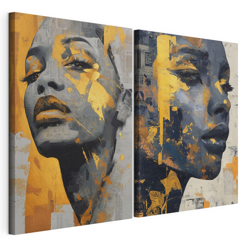 Visages en collage — vue du produit