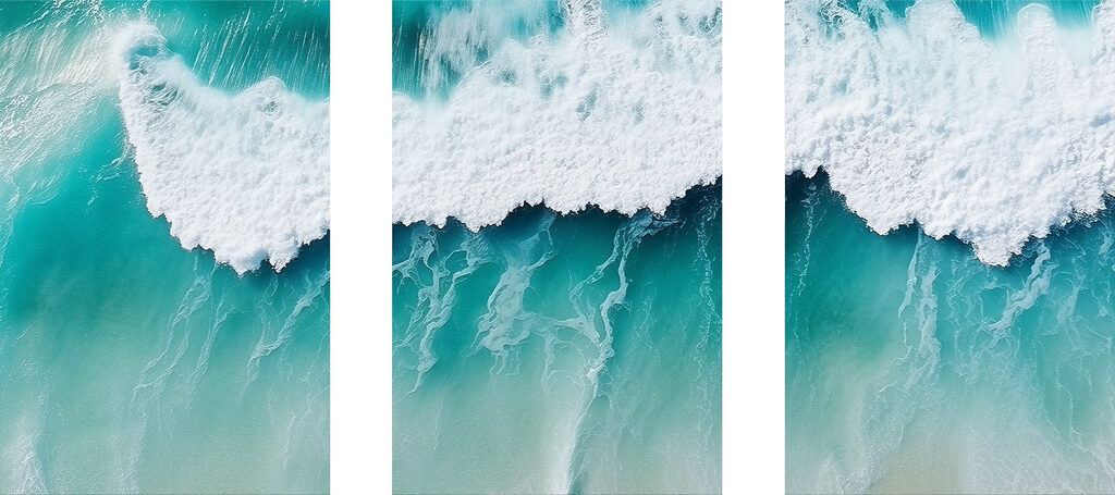 Vagues turquoise — motif complet