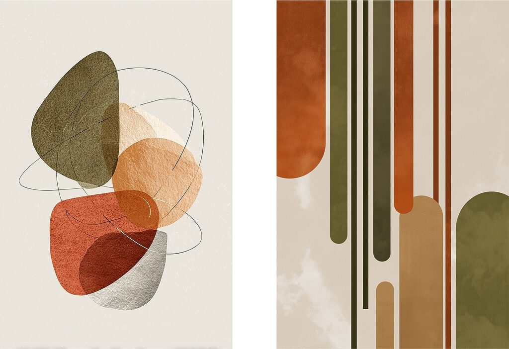 Formes et rythme — motif complet