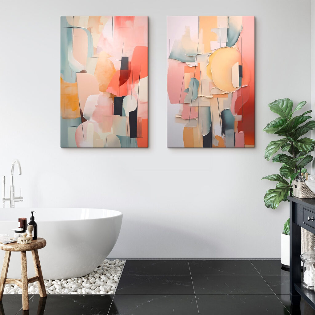 Pastel en fragments dans un intérieur