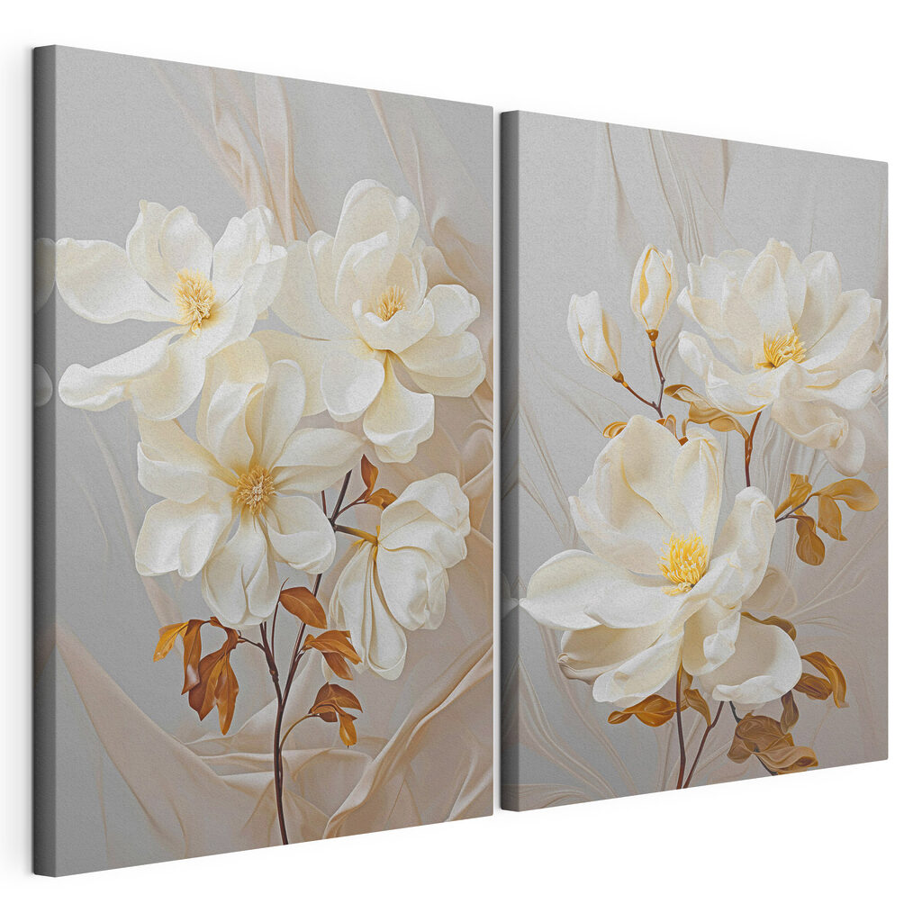 Fleurs sur fond drapé — vue du produit