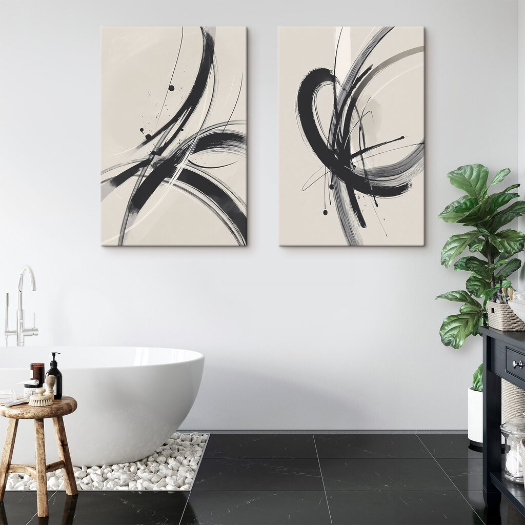 Encre en mouvement dans un intérieur