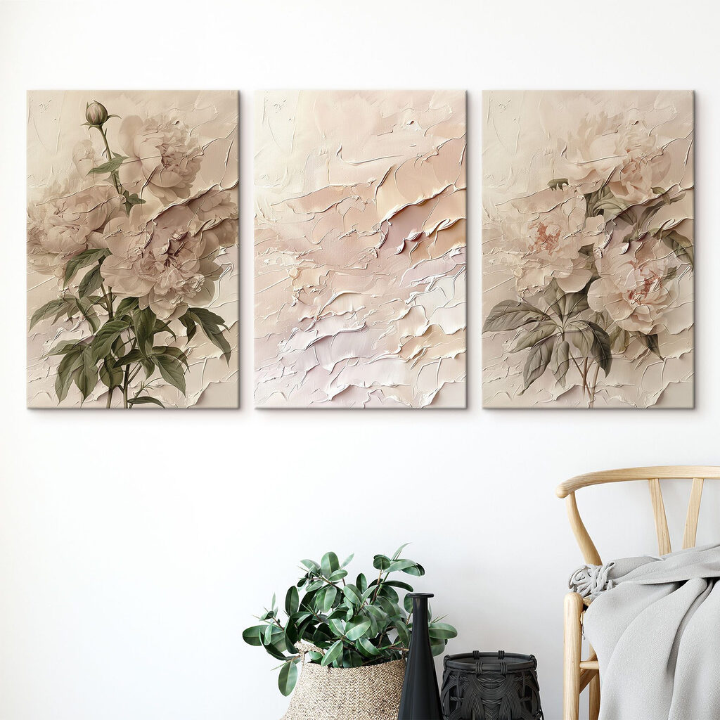 Fleurs patinées dans un intérieur