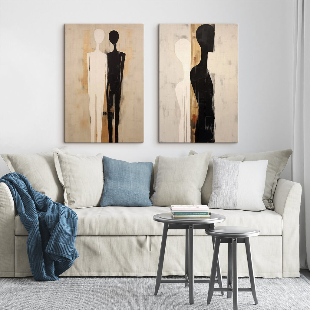 Silhouettes noires et blanches — intérieur 1