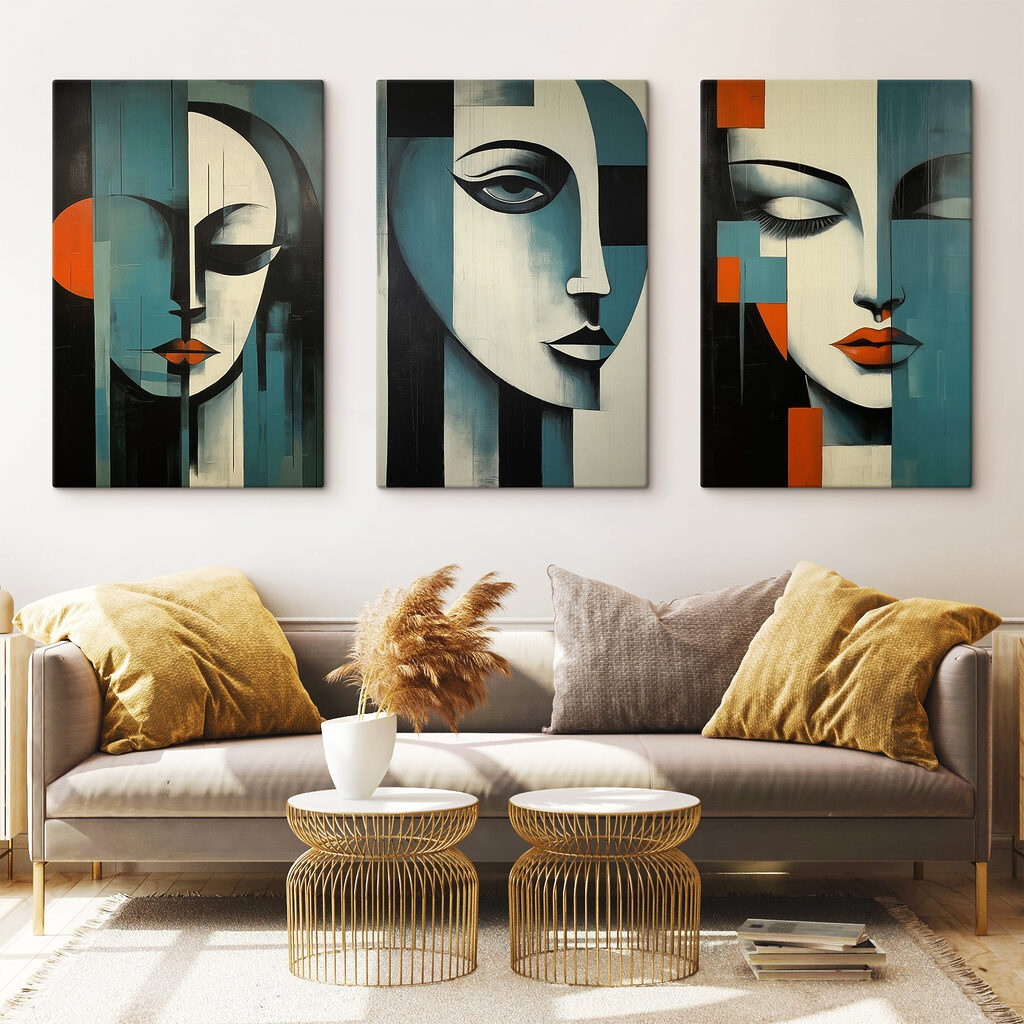 Visages géométriques — intérieur 1
