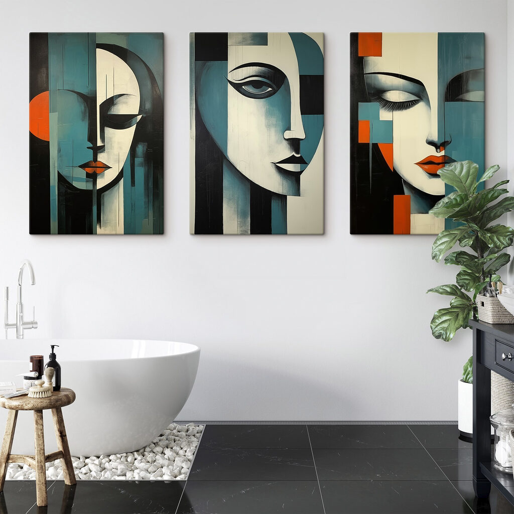 Visages géométriques — intérieur 2