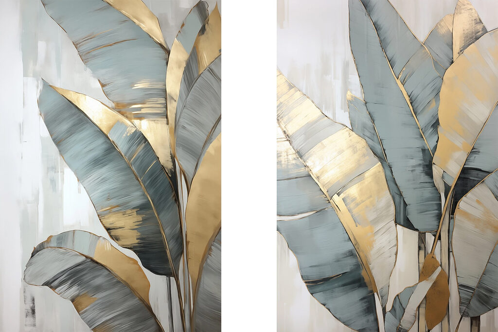 Feuilles tropicales — motif complet