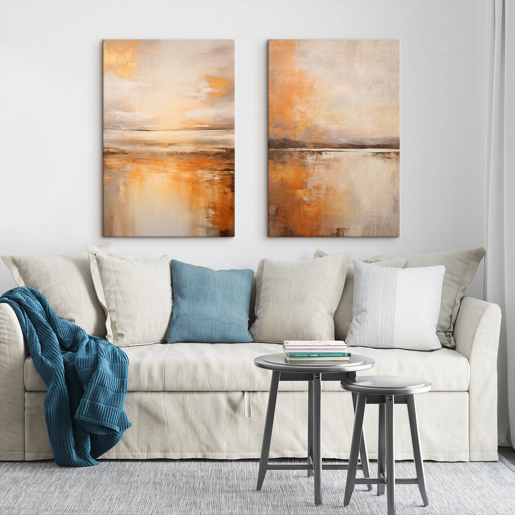 Reflets du soir dans un intérieur