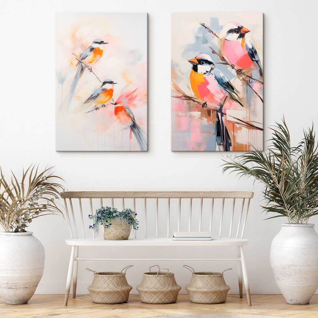 Oiseaux sur les branches — intérieur 1