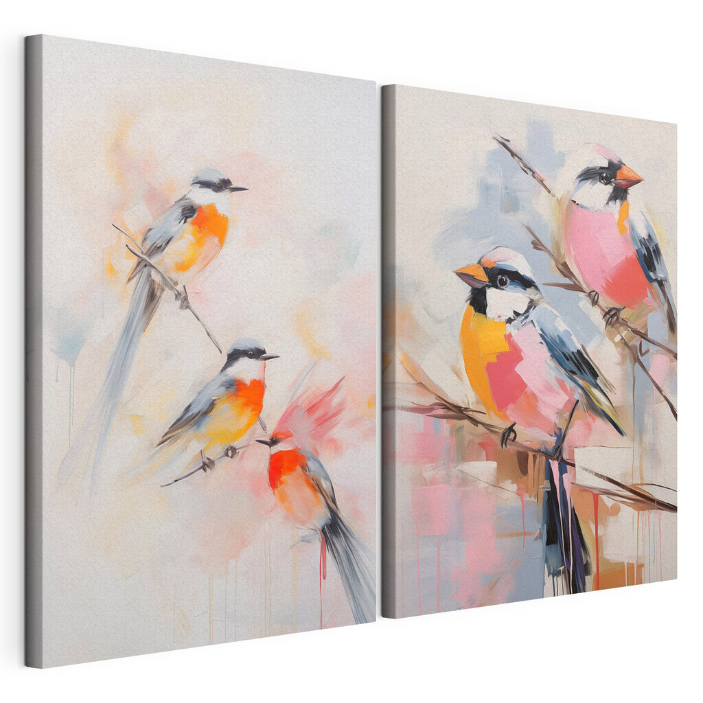Oiseaux sur les branches — vue du produit