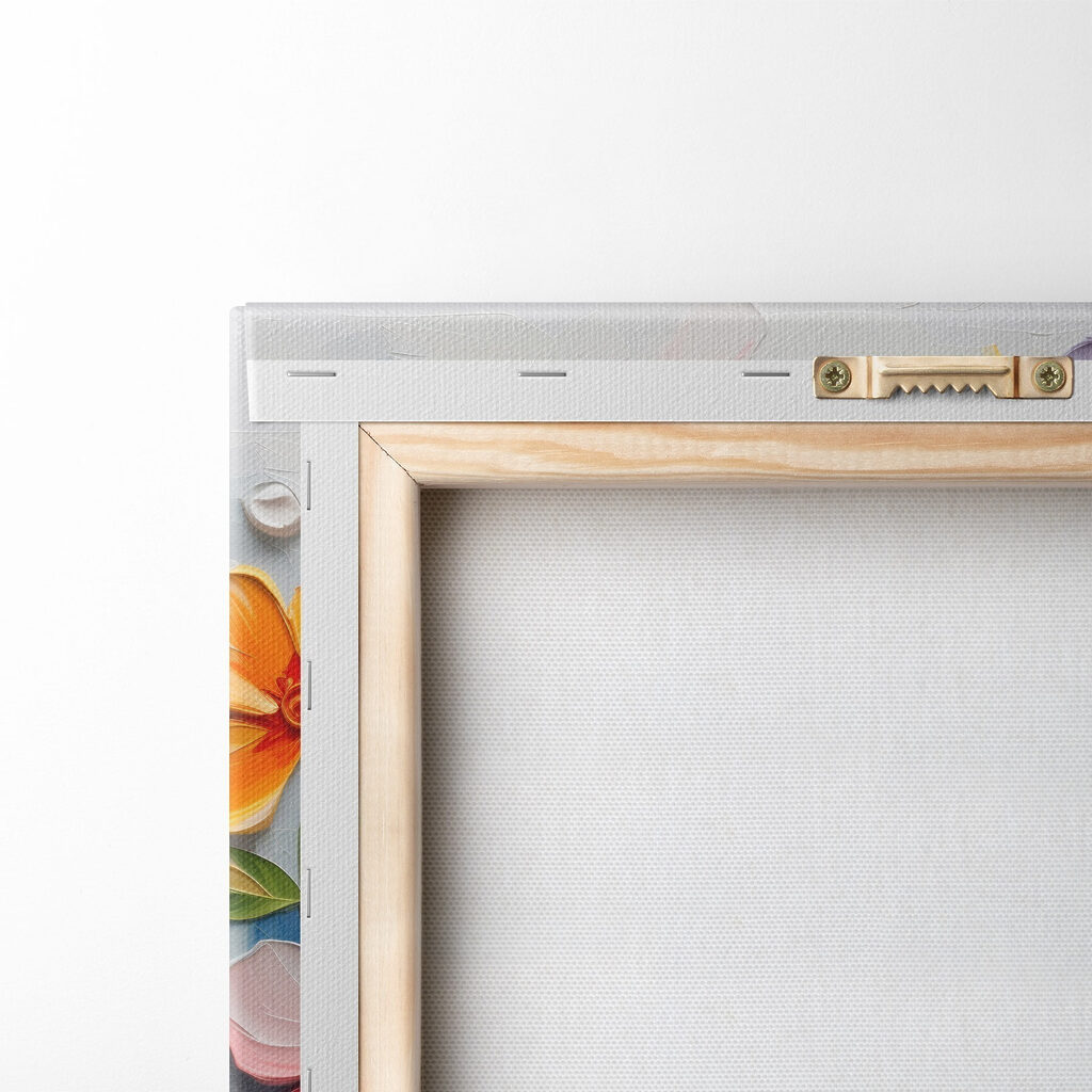 Fleurs gaies sur blanc — dos