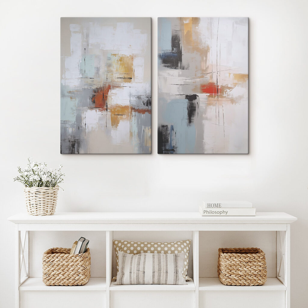 Reflets en couleurs dans un intérieur