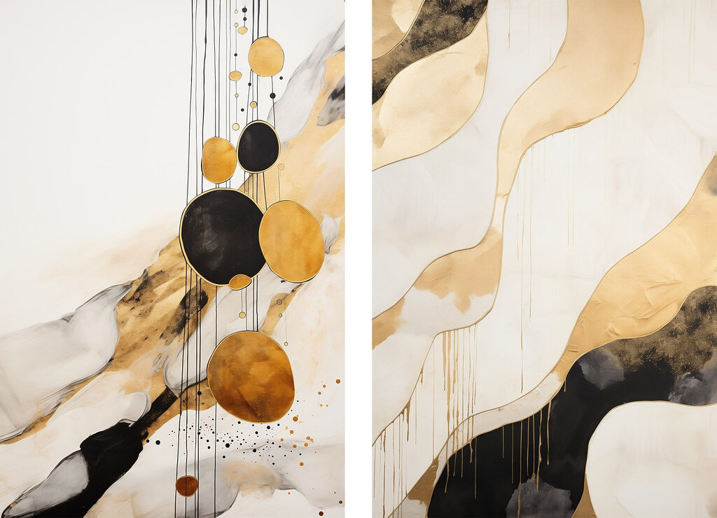 Cercles et vagues — motif complet