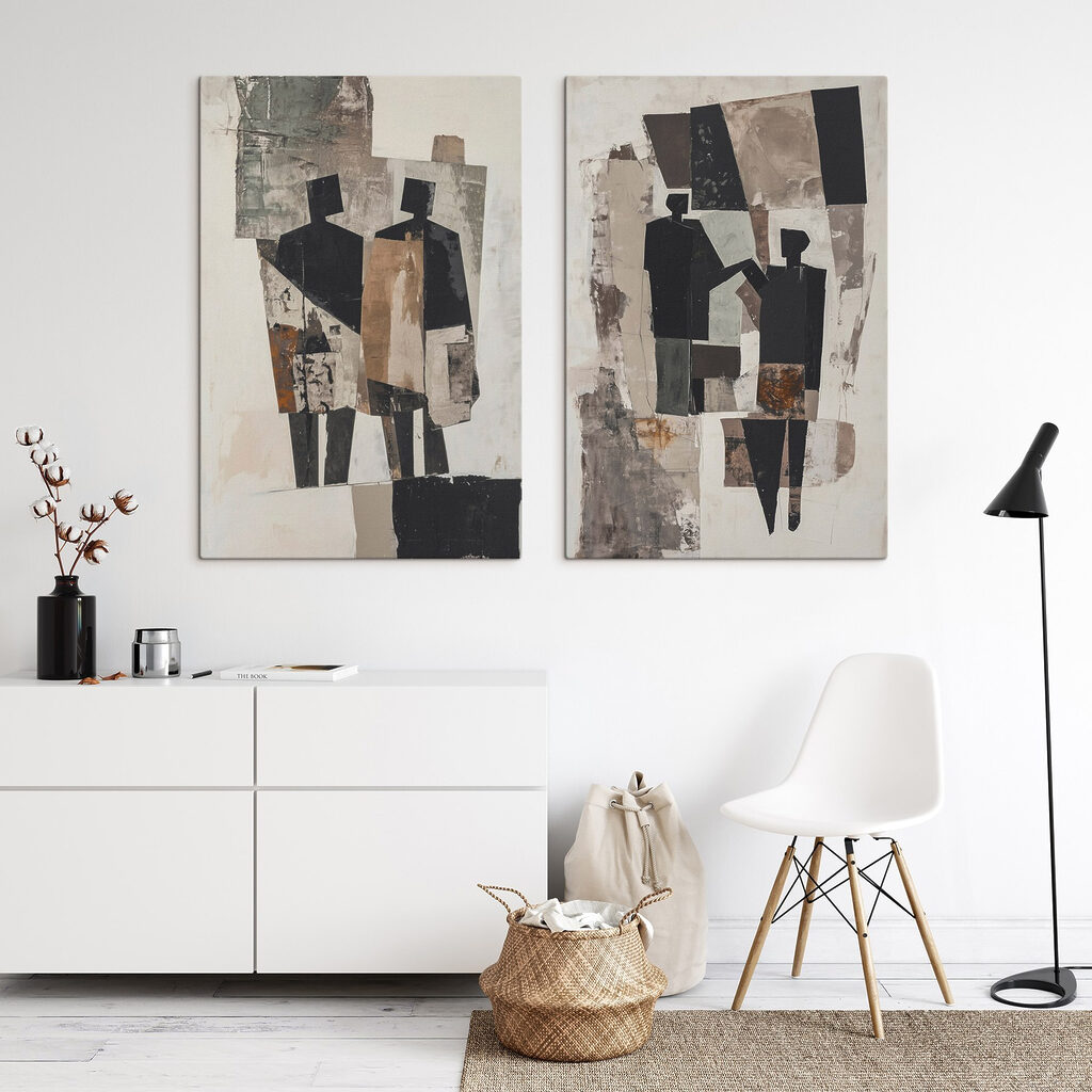 Personnages en collage — intérieur 2