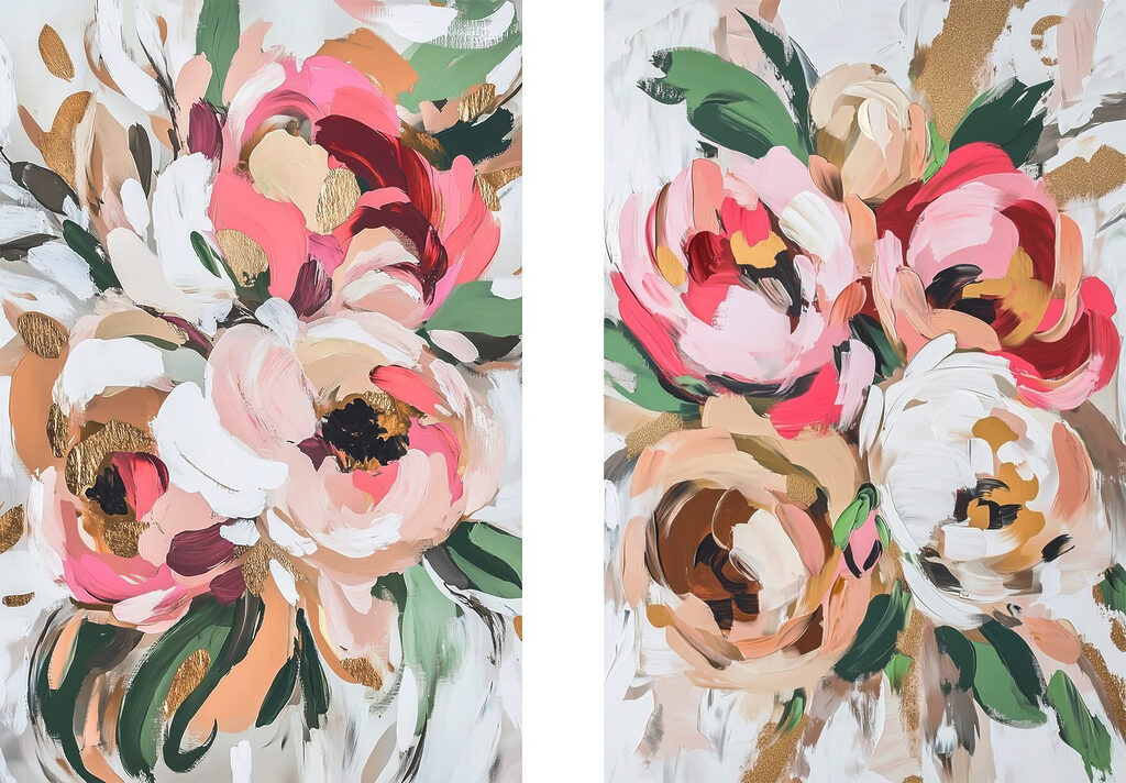Bouquet aux reflets d’or — motif complet