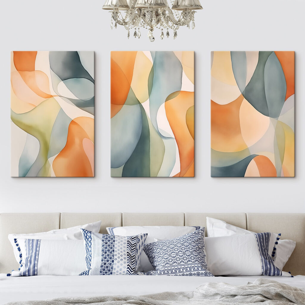 Couleurs en doux mouvement dans un intérieur