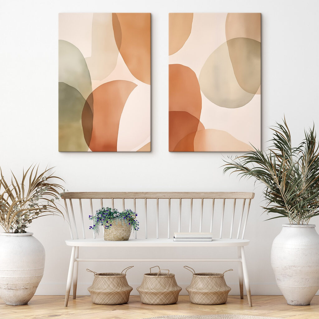 Rondeurs couleur terre dans un intérieur