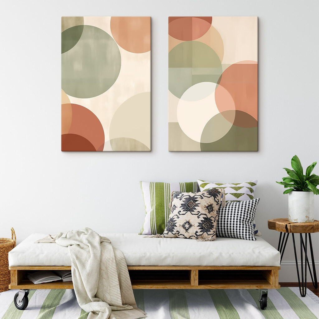Cercles aux tons doux — intérieur 1