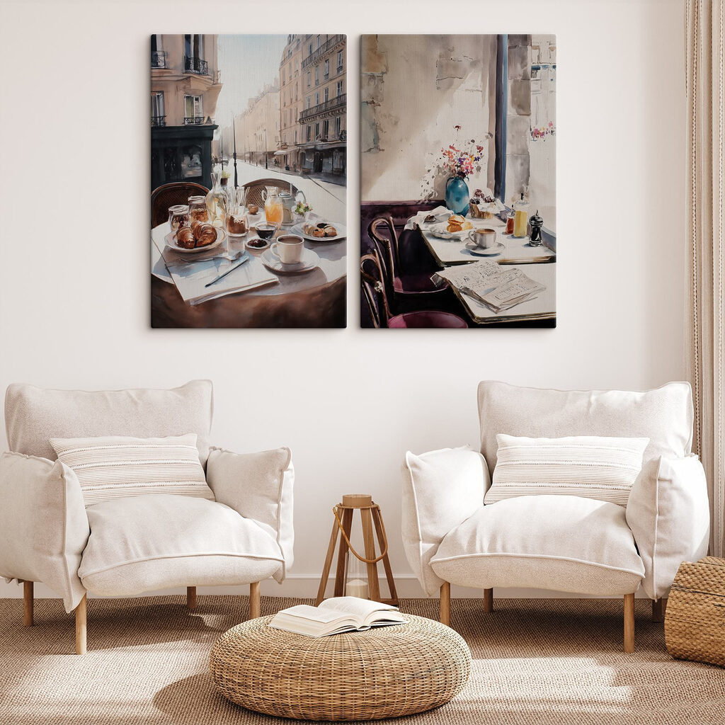 Petit-déjeuner au café — intérieur 2