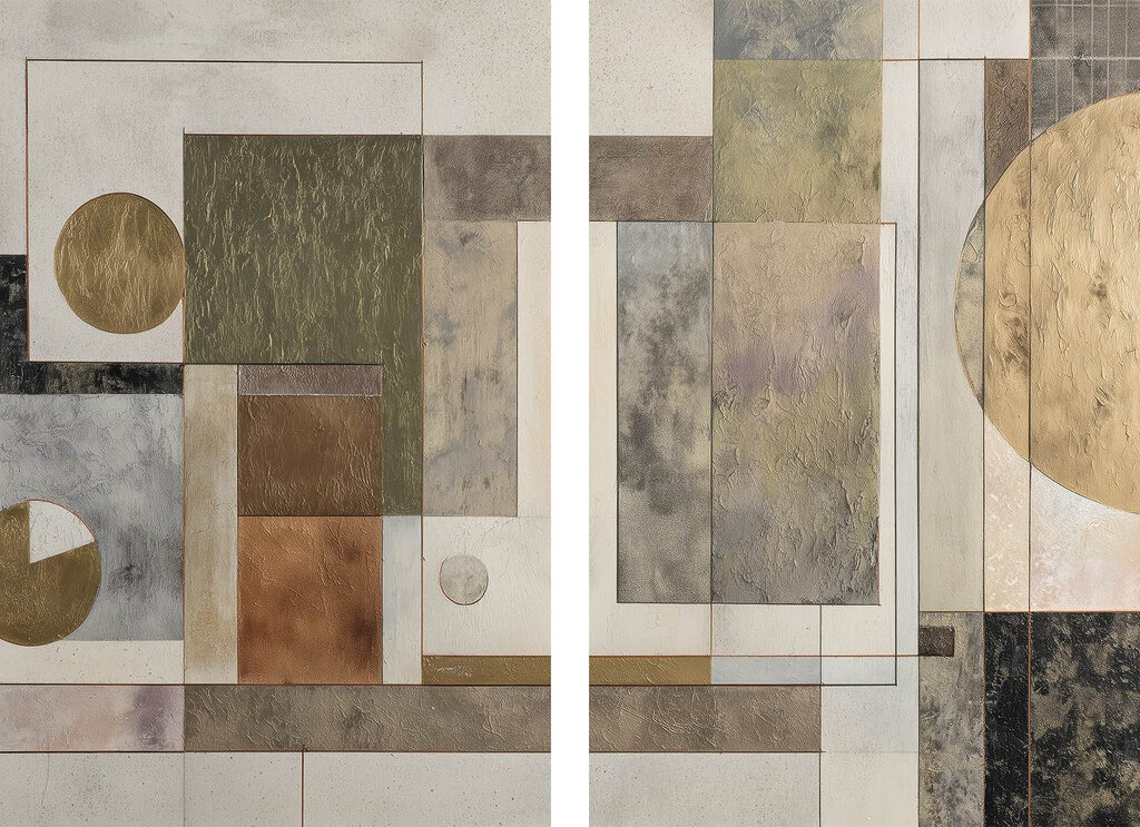 Blocs et cercles — motif complet