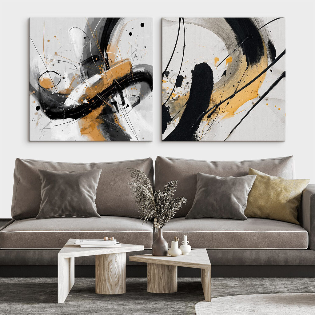 Arabesques noires et jaunes — intérieur 1